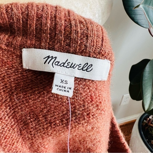 Madewell Payton Pullover Colorblock Wool Alpaca Sweater XS Coziest Yarn - Picture 6 of 10
